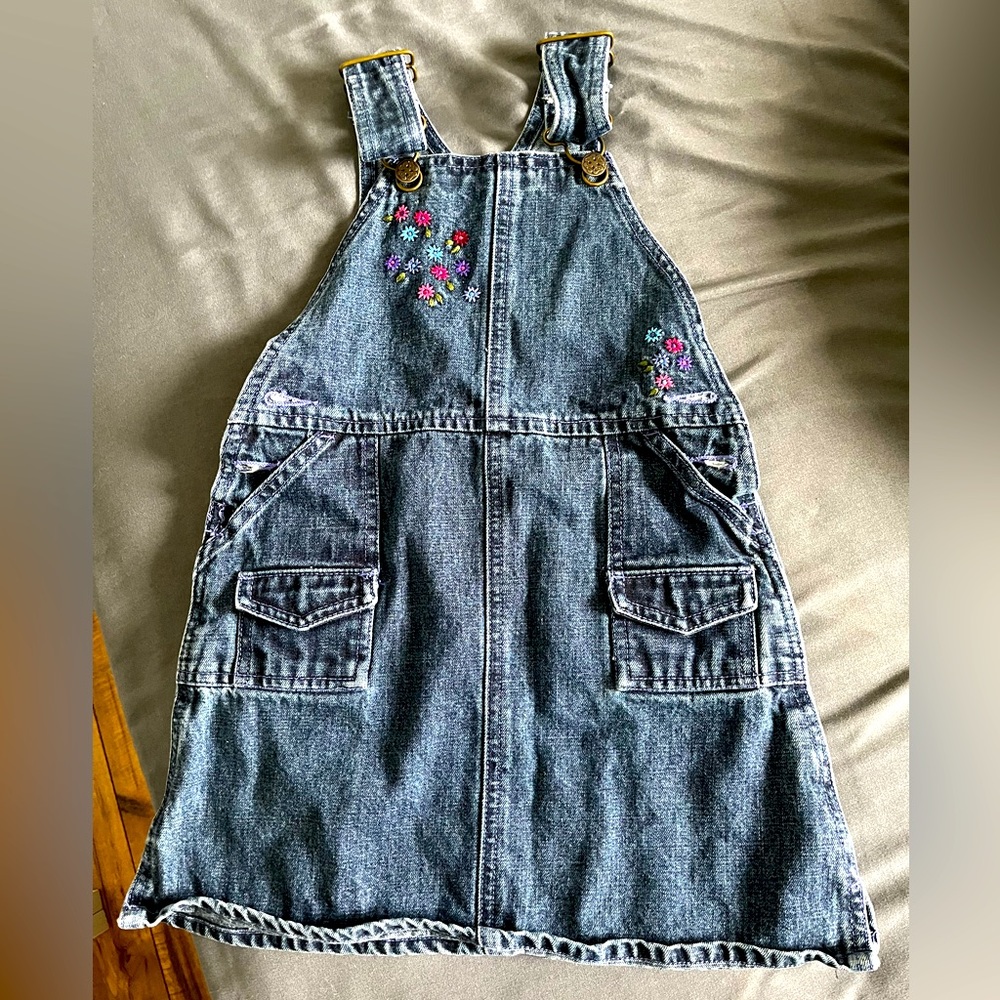 Oshkosh jean overall dress 4/4T